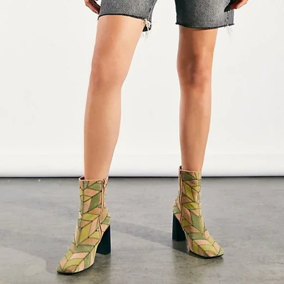 Free People X Jeffrey Campbell Mixed Messages Heel Boots - Picture 7 of 11